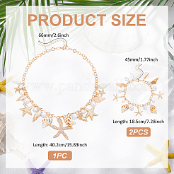 Alloy Bib Necklaces & Charm Bracelets Sets&nbsp;SJEW-UN0001-15G