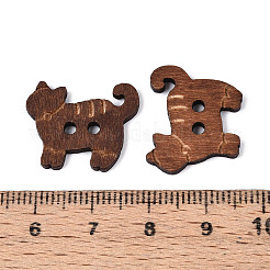 Cat Shape Wood Buttons&nbsp;BUTT-T013-13A