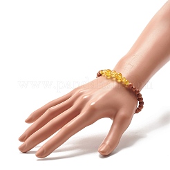 Natural Mixed Gemstone Beaded Stretch Bracelet&nbsp;BJEW-JB07731