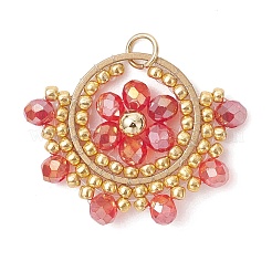 6Pcs Glass Pendans&nbsp;PALLOY-MZ01222