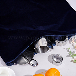 Rectangle Polyester Jewelry Packaging Bags with Alloy Zipper&nbsp;ABAG-WH0061-05A-01
