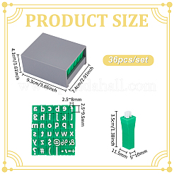 Plastic Lowercase Letter Clay Stamp Sets&nbsp;DIY-WH0750-114A