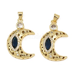 Brass Micro Pave Cubic Zirconia Pendants&nbsp;KK-S526-20G-B