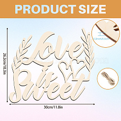 Creative Natural Wooden Wall Hanging Decoration&nbsp;WOOD-WH0041-019