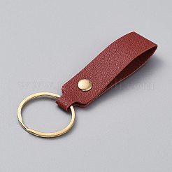 Iron & PU Leather Keychian&nbsp;KEYC-WH20005-01B