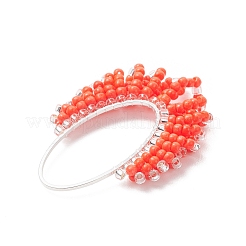 4Pcs Glass Seed Beaded Pendants&nbsp;PALLOY-MZ01260