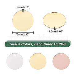 30Pcs 3 Colors Acrylic Mirror Pendants&nbsp;FIND-GA0003-15