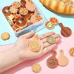 50Pcs 10 Style Resin Imitation Pizza&nbsp;FIND-CJ0004-34