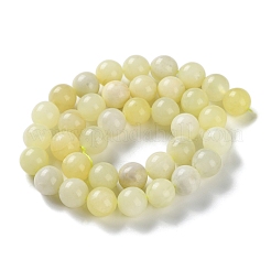 Natural New Jade Stone Round Bead Strands&nbsp;G-O039-16-8mm-01