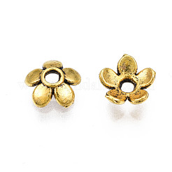 Tibetan Style Alloy Bead Caps&nbsp;TIBEB-S039-017AG-RS