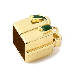 Christmas Brass Enamel Beads&nbsp;KK-L258-02G-02