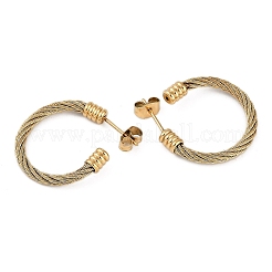 Ion Plating(IP) 304 Stainless Steel Twist Stud Earrings for Women&nbsp;EJEW-M023-07B