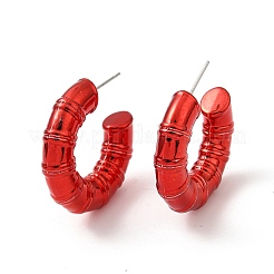 Bamboo Ring Acrylic Stud Earrings&nbsp;EJEW-P251-09