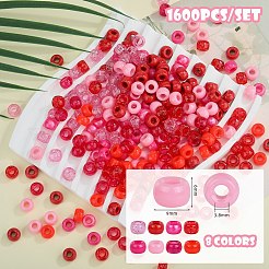 1600Pcs 8 Styles Opaque &  Transparent Plastic Beads&nbsp;KY-SZ0001-52