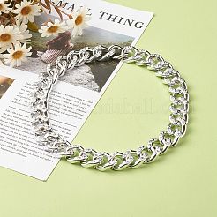 CCB Plastic Rhinestone Curb Chain Necklaces&nbsp;NJEW-JN03560