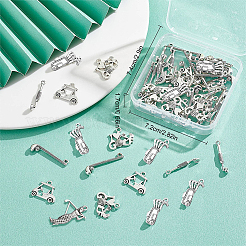 60Pcs 6 Style Tibetan Style Alloy Pendants&nbsp;FIND-SC0003-56