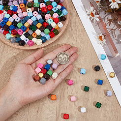 Spray Painted Wooden Beads&nbsp;WOOD-PA0001-53A