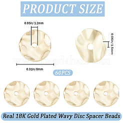 60Pcs Brass Spacer Beads&nbsp;KK-CN0002-77