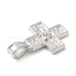 Rack Plating Brass Micro Pave Cubic Zirconia Pendants&nbsp;KK-R143-13P