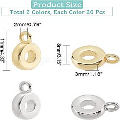 40Pcs 2 Colors Brass Tube Bails&nbsp;KK-FH0003-49