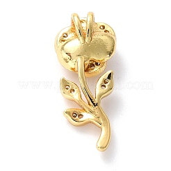 Brass Micro Pave Clear Cubic Zirconia Pendants&nbsp;ZIRC-F125-04G