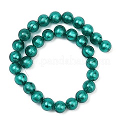 Handmade Silver Foil Glass Beads Strands&nbsp;FOIL-F002-01A