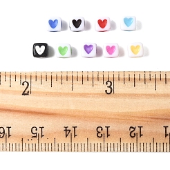 900Pcs 10 Colors Opaque Acrylic Beads&nbsp;OACR-FS0004-04