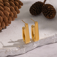 Minimalist Geometric U-Shaped 304 Stainless Steel Stud Earrings&nbsp;BD8975