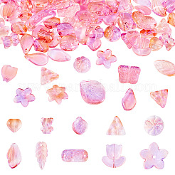 64Pcs Gradient Color Transparent Glass Beads&nbsp;GLAA-TA0003-48H