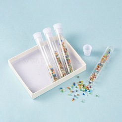 Clear Tube Plastic Bead Containers with Lid&nbsp;C065Y