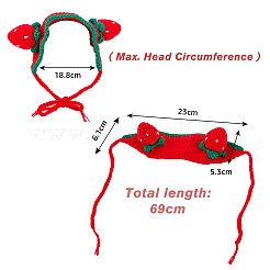 Cotton Crochet Pet Headwear Costume&nbsp;AJEW-WH0258-807