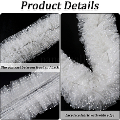 3 Yards Polyester Pleated Lace Trim&nbsp;OCOR-GF0003-99A-02