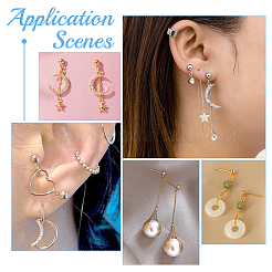 120Pcs 2 Colors Iron Ball Stud Earring Post&nbsp;KK-UN0001-70
