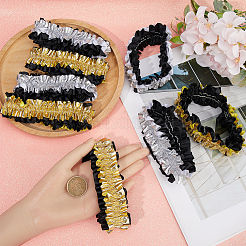 6 Pairs 2 Colors Polycotton Elastic Garter Leg Ring&nbsp;AJEW-GF0008-40
