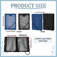 2Pcs 2 Colors 3 Inch Mini PVC Cover Photo Albums&nbsp;AJEW-FG0005-43