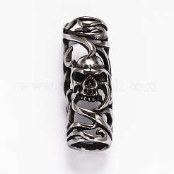 Smooth Surface 304 Stainless Steel Hollow Curved Tube Beads&nbsp;STAS-H312-1