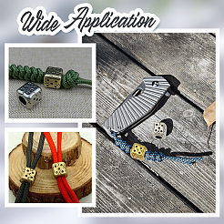 4Pcs 2 Colors Brass European Beads&nbsp;KK-NB0004-18