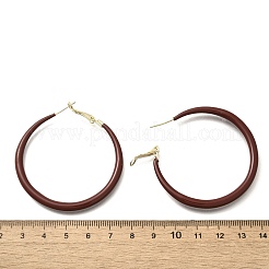 Brass Ring Hoop Earrings&nbsp;LS-EJEW-A121-12C-G