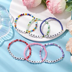 12Pcs 12 Styles Glass Seed Beads Stretch Bracelet Sets&nbsp;BJEW-MZ00097
