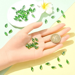 50Pcs Electroplate Glass Faceted Teardrop Beads&nbsp;EGLA-YW0005-17A