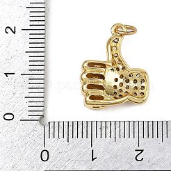 Brass Micro Pave Cubic Zirconia Pendants&nbsp;KK-S526-14G-A