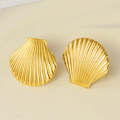 304 Stainless Steel Ocean Shell Beach Ring&nbsp;UR3075-2