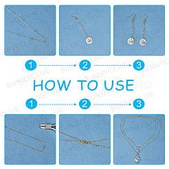 DIY Star Link Chain Necklaces Kits&nbsp;DIY-SC0014-62G