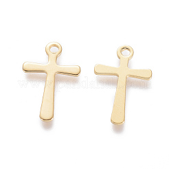 201 Stainless Steel Tiny Cross Charms&nbsp;STAS-L233-081G