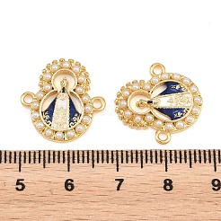 Brass Enamel Religion Virgin Connector Charms&nbsp;KK-L275-33G