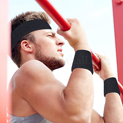 2 Bags Cotton Sports Headband & Wristband Set&nbsp;AJEW-CN0004-74B