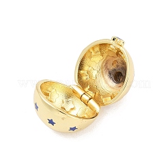 Brass Micro Pave Cubic Zirconia Locket Pendants&nbsp;KK-H203-13G-01