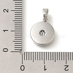 Brass Micro Pave Cubic Zirconia and Shell Pendants&nbsp;KK-K388-77P-01