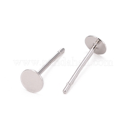 Anti-Tarnish Rhodium Plated 925 Sterling Silver Ear Stud Findings&nbsp;STER-A003-80