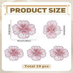 10Pcs Galsang Flower Gauze Embroidery Sew on Cloth Patches&nbsp;DIY-LP0004-43